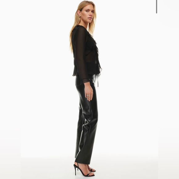 Wilfred The Melina Leather Black Pant Size 6 - Picture 3 of 12